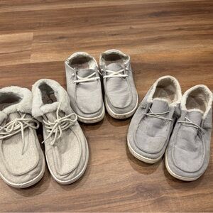 3 pairs of women’s size 11 Hey Dude Shoes